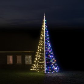 Starlight lyskæde flagstang, 8 m, 2000 LED, DUO