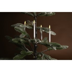 Sæt m/10stk LED Juletræslys, H2,8xØ1,5cm, hvid