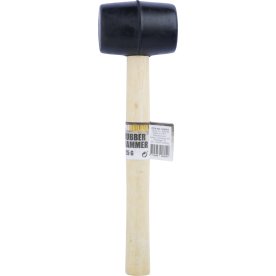 Probuilder Gummihammer, træ/sort, 225g.