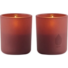 UYUNI LED 2stk Lys i glas, rød, B6 x H7cm