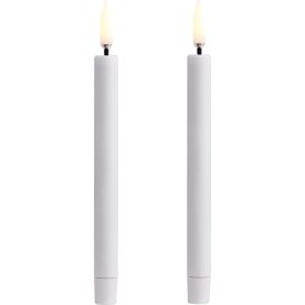 UYUNI LED Lys koniske, 2stk, hvid, B1,3 x H13,8cm