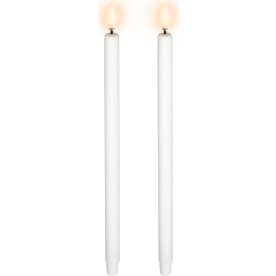 UYUNI LED Stagelys H25 cm, Nordic White, 2 stk