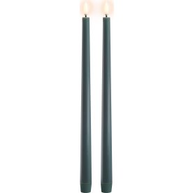 UYUNI LED stagelys slim H32 cm, pine green, 2 stk