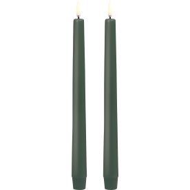 UYUNI LED stagelys H25 cm, olive green, 2 stk