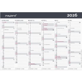 Mayland 2026 Kontorkalender Moderne, A5