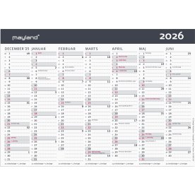 Mayland 2026 Kontor bordkalender
