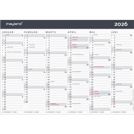 Mayland 2026 Kontorkalender Moderne, A4