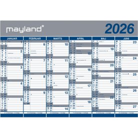 Mayland 2026 Kæmpekalender, papir, 2x6 mdr.