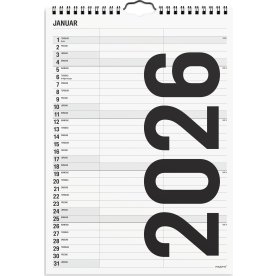 Mayland 2026 Familiekalender Black & White, 2 kol.