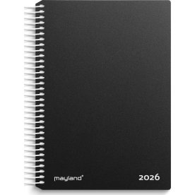 Mayland 2026 Spiralkalender, plast, sort