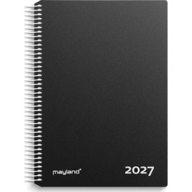 Mayland 2027 Timekalender, plast, sort