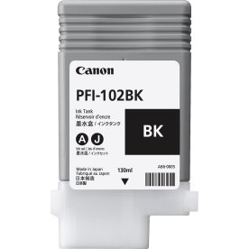 Canon PFI-102BK blækpatron, sort, 130 ml