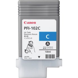 Canon PFI-102C blækpatron, blå, 130 ml