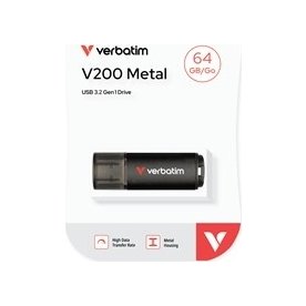 Verbatim USB stik 3.2 V200, 64GB, Metal