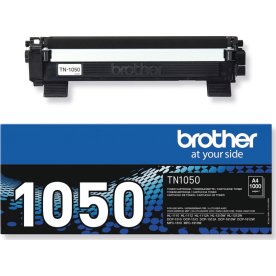 Brother TN1050 lasertoner, sort, 1.000 s