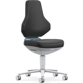 Texon Renrumsstol, sort, Skintec, hjul