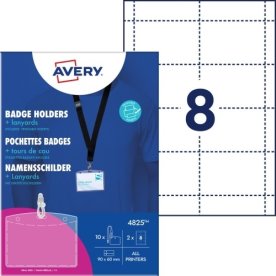 Avery 4825 Navneskilteholdere med nøglesnor