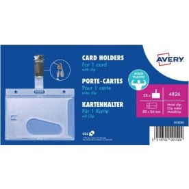 Avery 4826 Kortholdere til 1 ID-kort, med klips