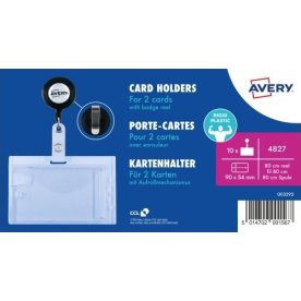 Avery 4827 Kortholdere til 2 ID-kort med yoyo-hjul