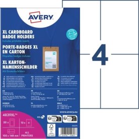 Avery 4839XL Navneskilteholder XL i karton