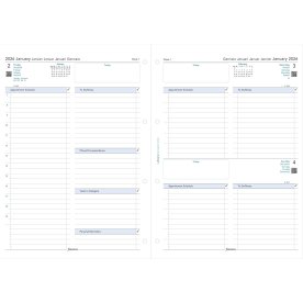Filofax 2026 Refill | A4 | Dag | 5 sprog