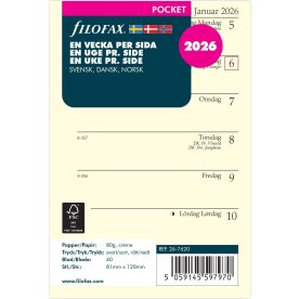Filofax 2026 Refill | Pocket | Uge