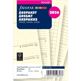 Filofax 2026 Refill | Pocket | Årspakke