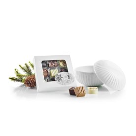 Kähler Bonbonniere m. chokolade - Hvid