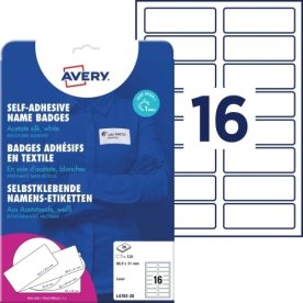Avery Zweckform L4783-20 Navnebadges, 88,9 x 31 mm
