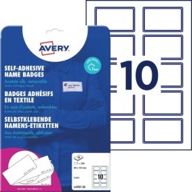 Avery Zweckform L4787-20 Navnebadges, 80x50mm, Blå