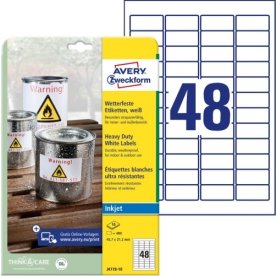 Avery holdbare etiketter | 45,7x21,2 mm | 480 stk.