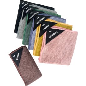 Klud microfiberklude 7 ugedage, 30x30cm, multi