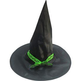 Heksehat m. Bånd, D40x36 cm