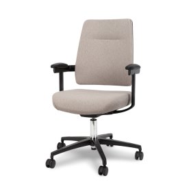 Milano kontorstol, m. armlæn, beige