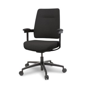 Milano kontorstol, m. armlæn, sort