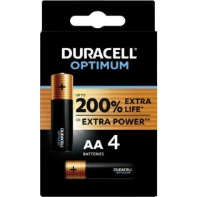 Duracell Optimum AA batteri, 4 stk