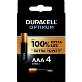 Duracell Optimum AAA batteri, 4 stk