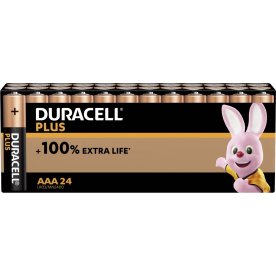 Duracell Plus Power AAA-batteri, 24 stk