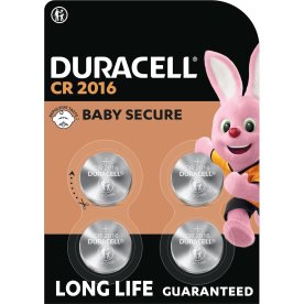 Duracell 2016 Lithium-knapbatterier, 4 stk