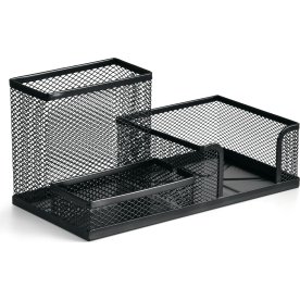 Office MESH Penne- og notesholder | Sort