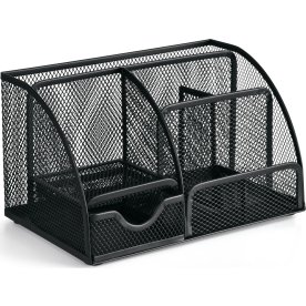Office MESH Penne- og notesholder m.skuffe | Sort