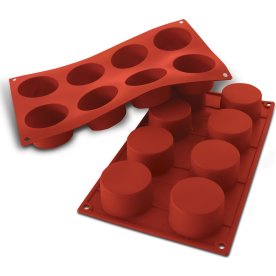 Silikomart Bageform cylinder 8 stk, Ø6cm, 9cl