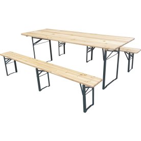 Festival bord-bænkesæt LUX, foldbart, 220x60cm FSC