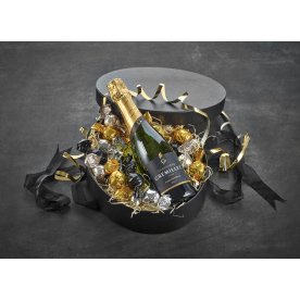 Æske m. Champagne 75cl & Chokokugler 200g