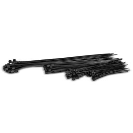 Kabelstrips - 100/150/200/300 mm, Sort, 100 stk.