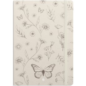 Burde Deluxe Notesbog | A5 | Linj. | Butterfly