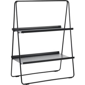 Zone Bord Reol, m/2 hylder, 53 x 29 x 75cm, sort