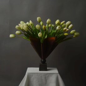 Aura Copenhagen Tulipan Buket 50 stilke, hvid