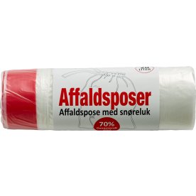 Affaldsposer m/snøreluk | 20 L | 50x44 cm | klar