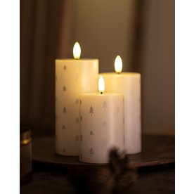 Sirius Sille Genopladelige lys, Sølv, 3 stk.
